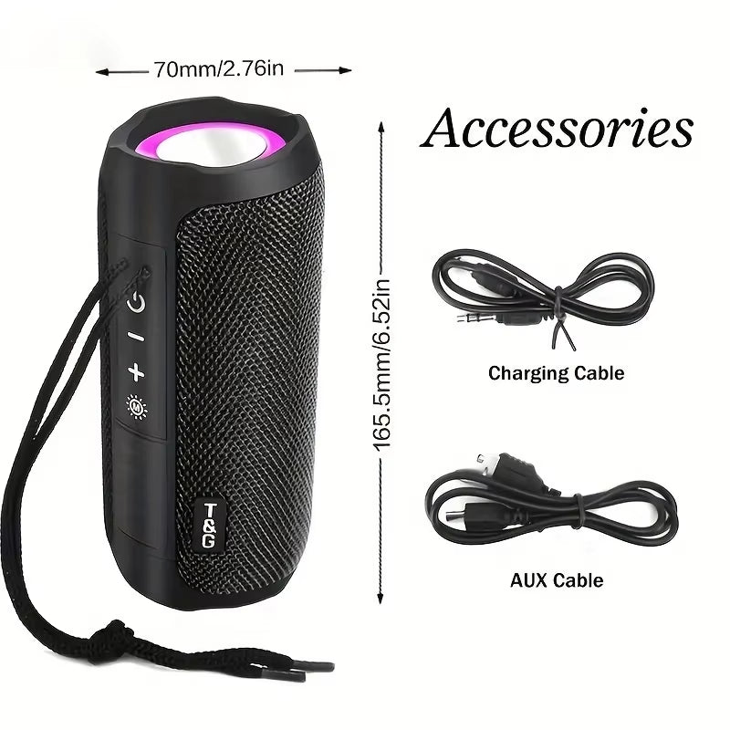 TG227 Waterpro with Lamp Outdoor Portable Upright Wireless Compatible Speaker Music Player Support USB/ TF/ FM Radio Music Party
